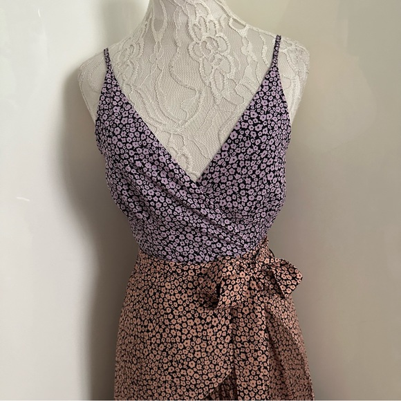 Anthropologie Hutch Elma Contrast Wrap Midi Dress sz Small - Picture 8 of 16